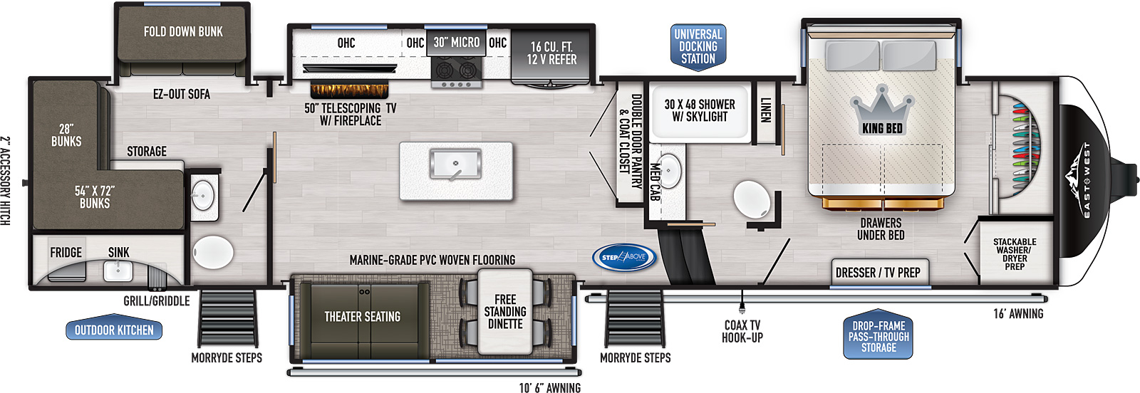 2023 EAST TO WEST RV AHARA 378BH-OK